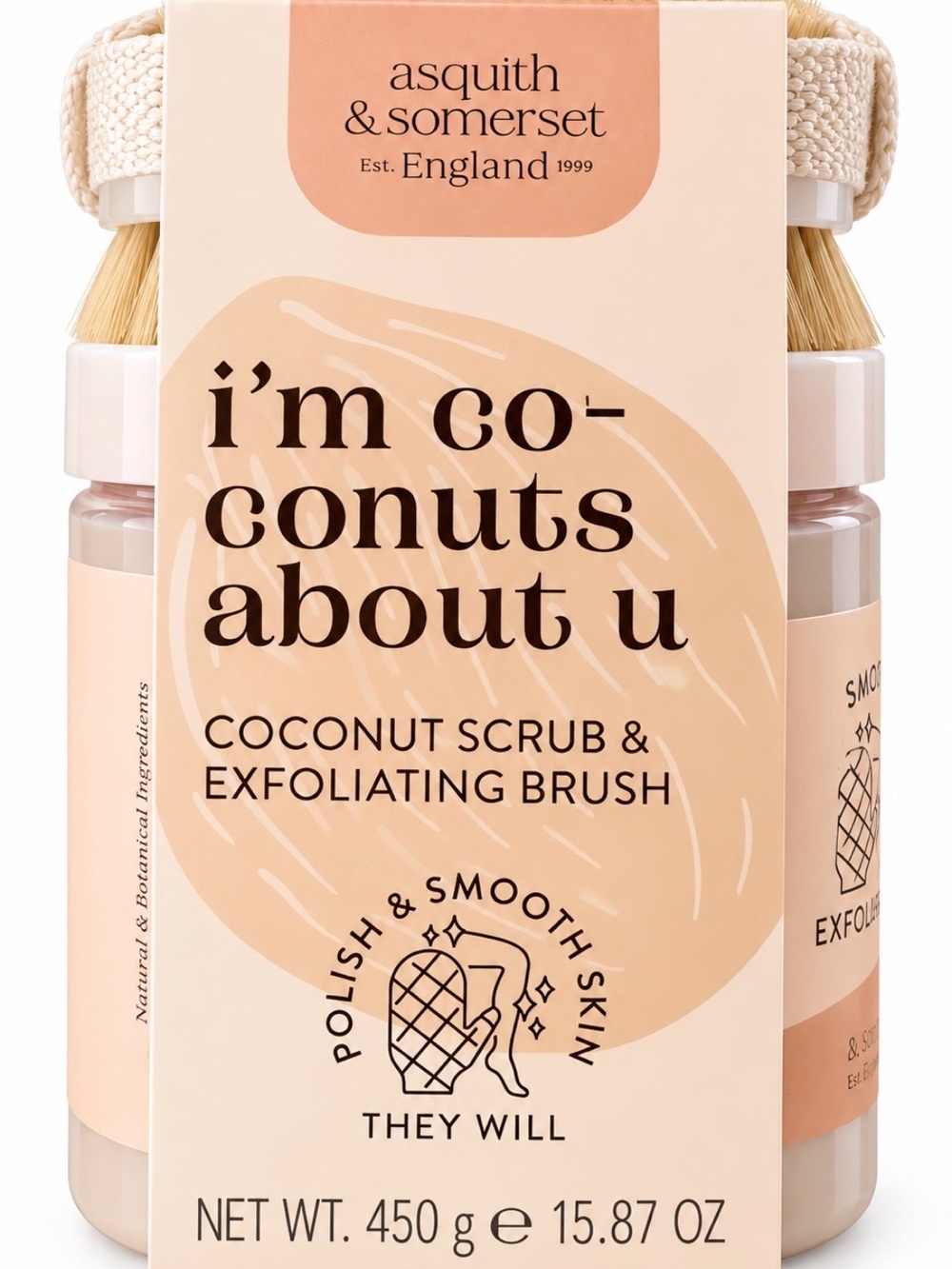Coconut Scrub & Exfoliating Brush - Cream